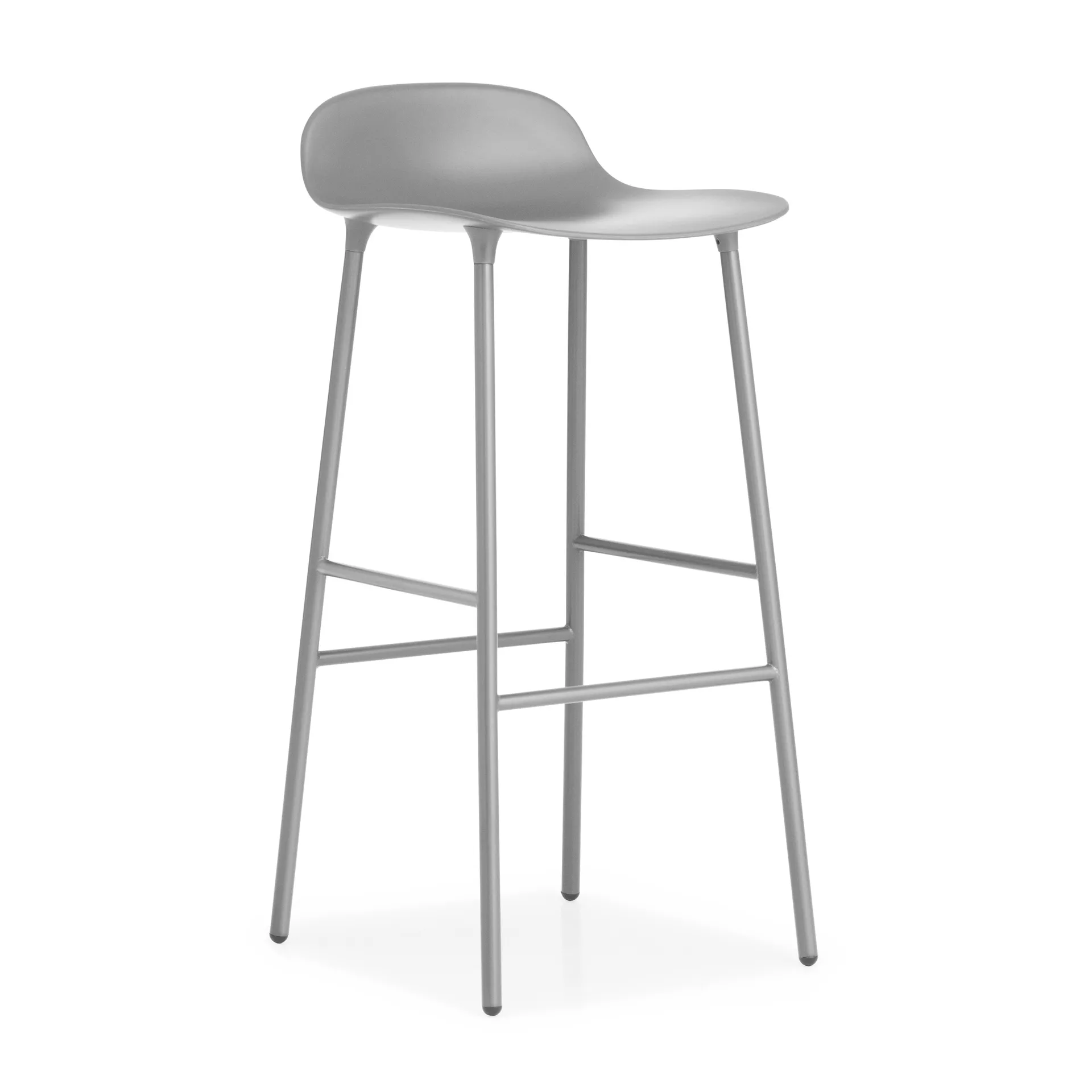 Chaise de bar Form pieds en métal 75 cm, gris Normann Copenhagen