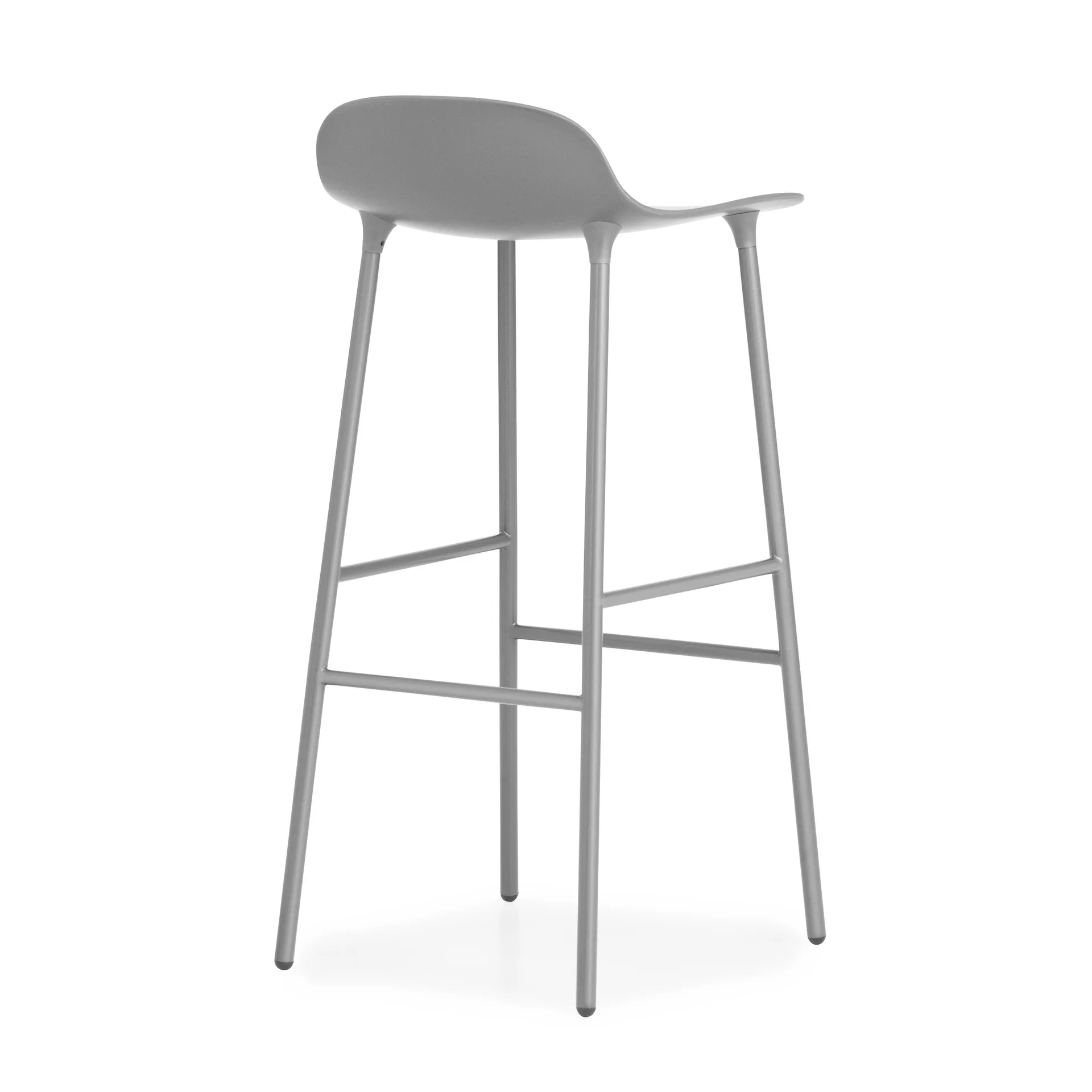 Chaise de bar Form pieds en métal 75 cm, gris Normann Copenhagen