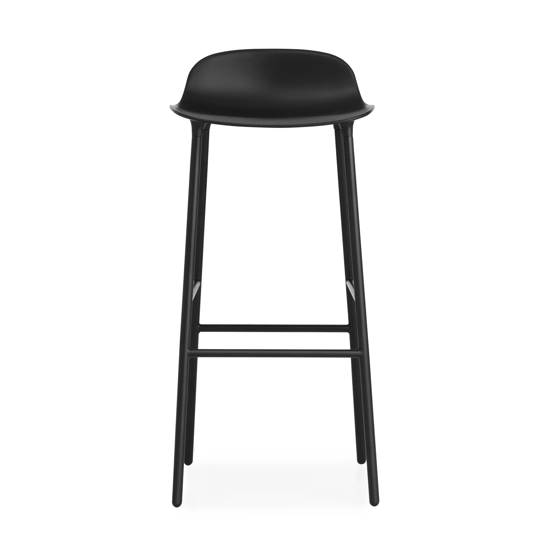 Chaise de bar Form pieds en métal 75 cm, noir Normann Copenhagen
