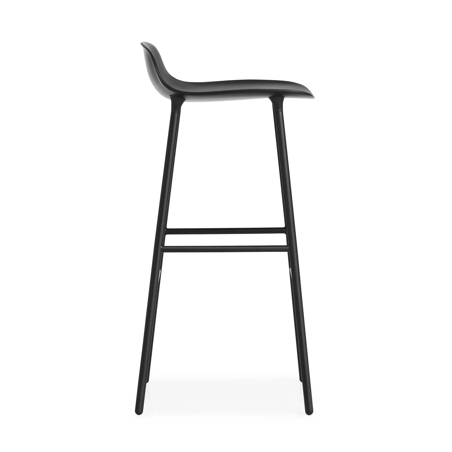 Chaise de bar Form pieds en métal 75 cm, noir Normann Copenhagen