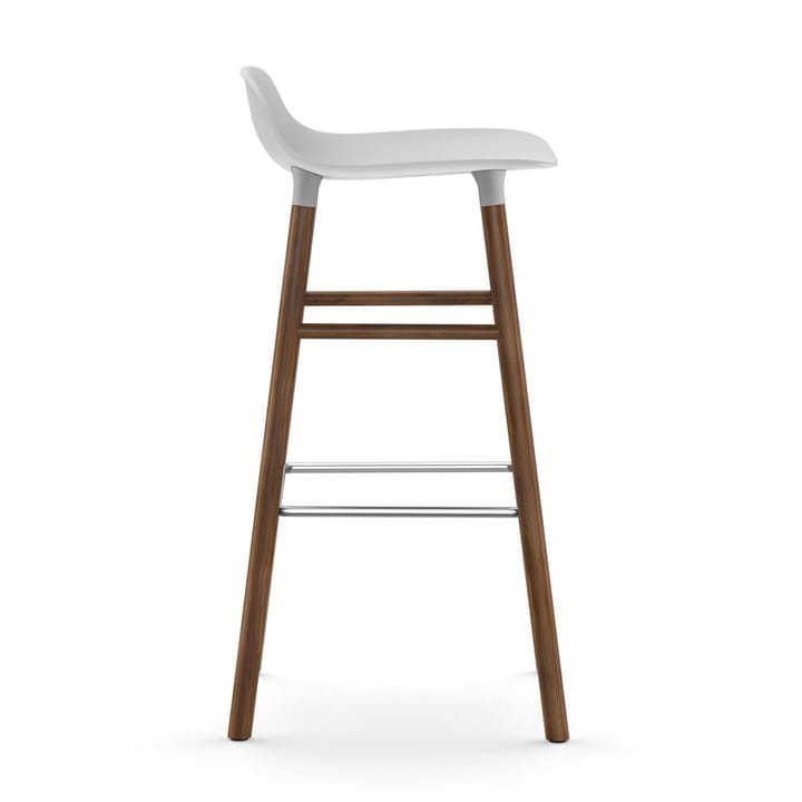 Chaise de bar Form pieds en noyer 75 cm - blanc - Normann Copenhagen