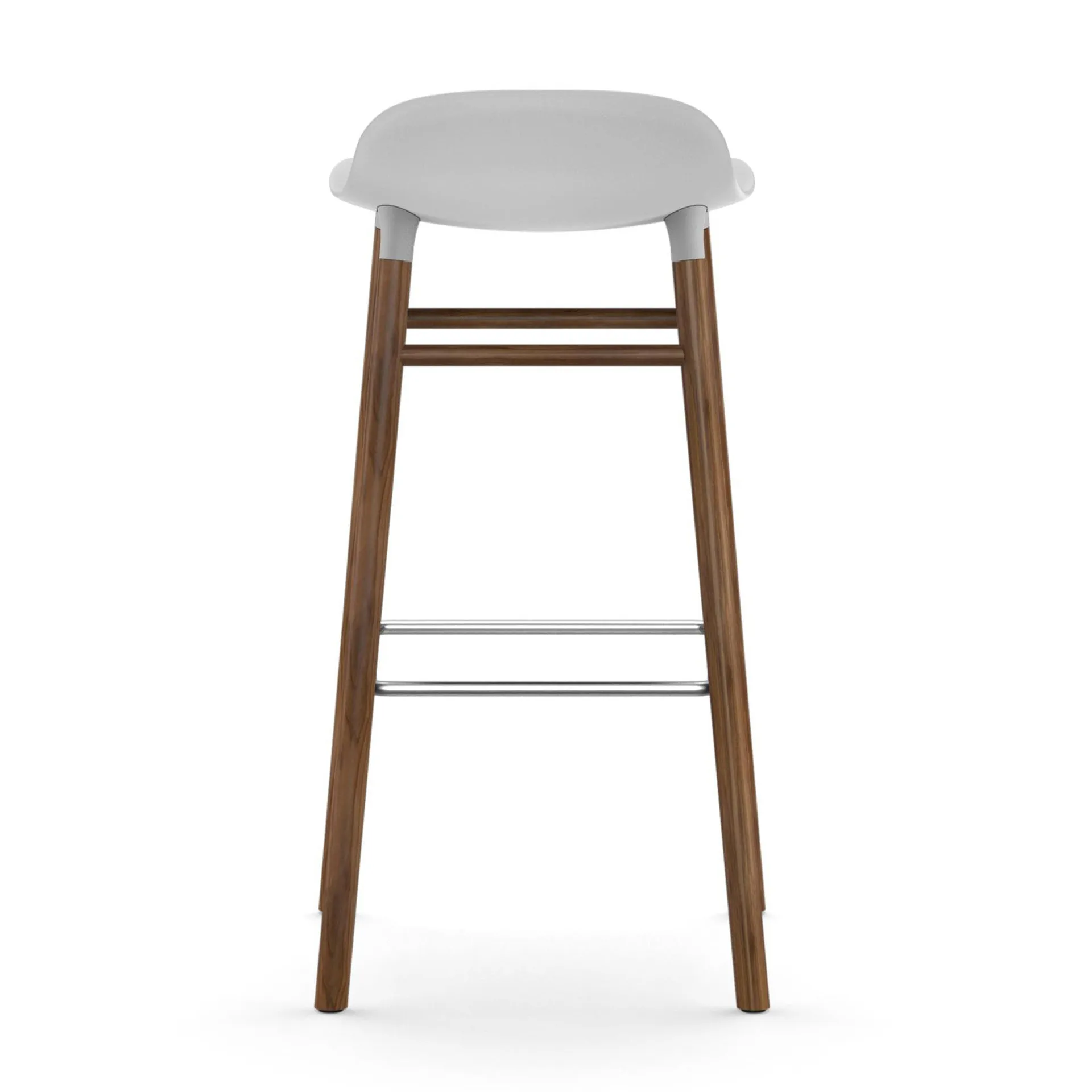 Chaise de bar Form pieds en noyer 75 cm, blanc Normann Copenhagen