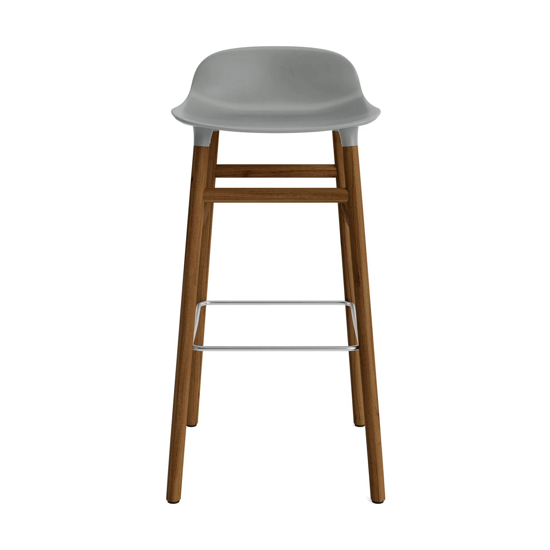 Chaise de bar Form pieds en noyer 75 cm, Gris Normann Copenhagen