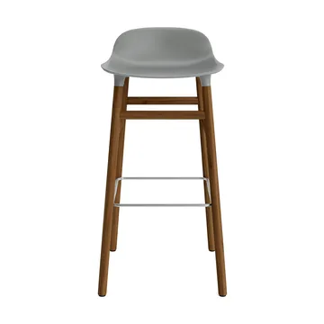 Chaise de bar Form pieds en noyer 75 cm - Gris - Normann Copenhagen