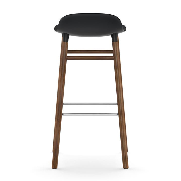 Chaise de bar Form pieds en noyer 75 cm - noir - Normann Copenhagen