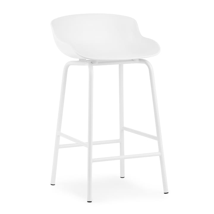 Chaise de bar Hyg pieds en métal 65 cm - Blanc - Normann Copenhagen