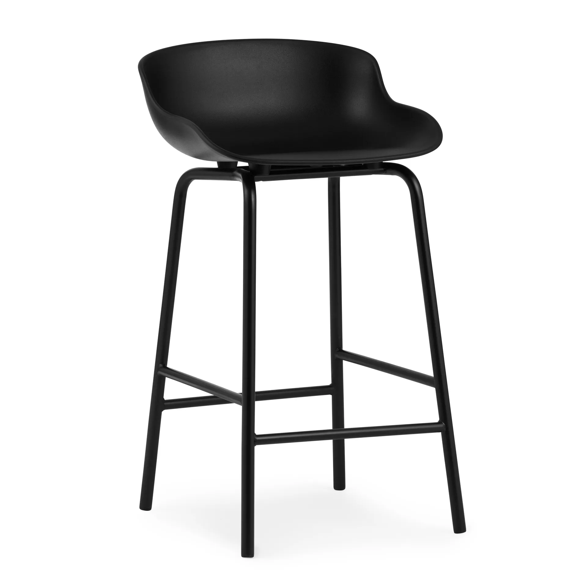 Chaise de bar Hyg pieds en métal 65 cm, Noir Normann Copenhagen