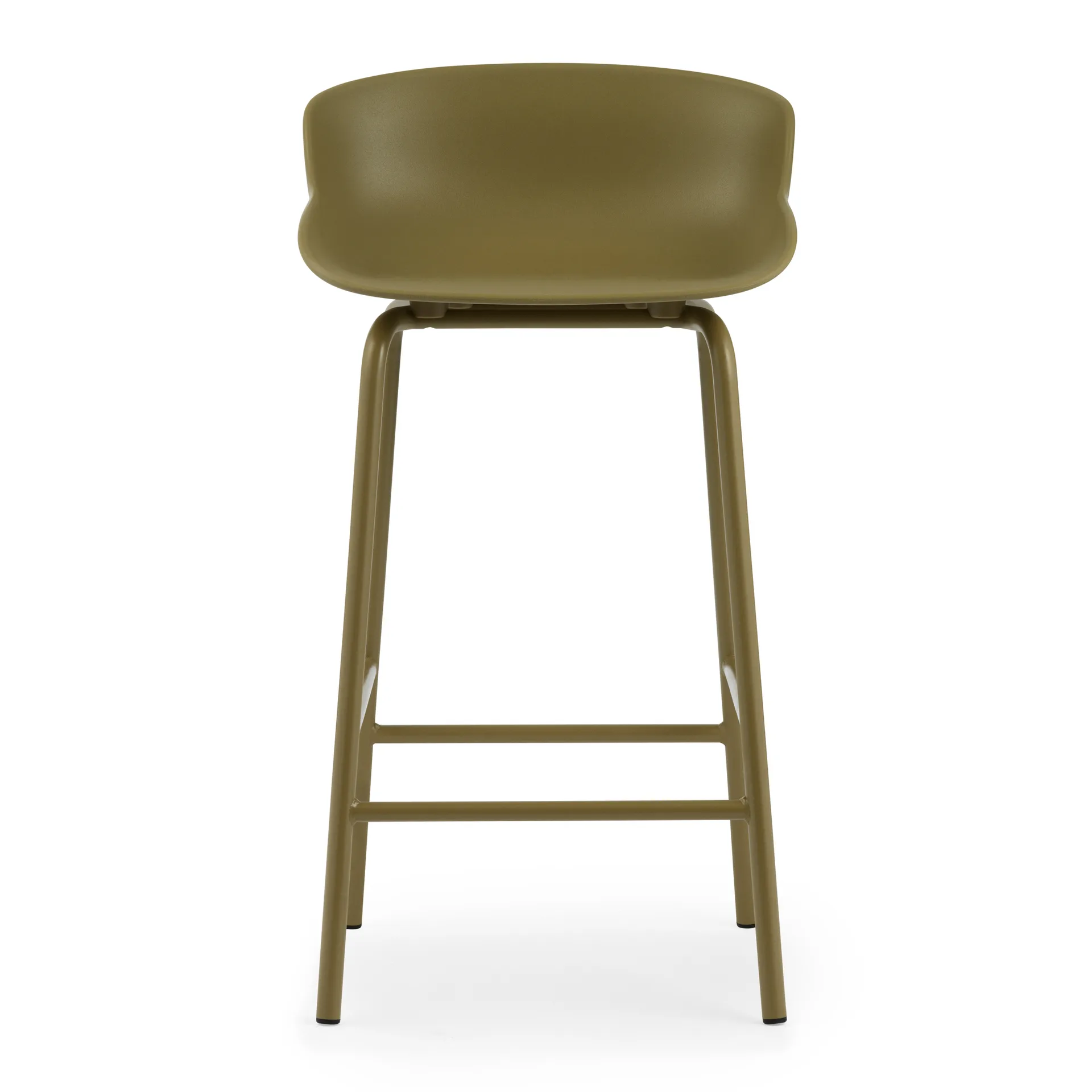 Chaise de bar Hyg pieds en métal 65 cm, Vert olive Normann Copenhagen
