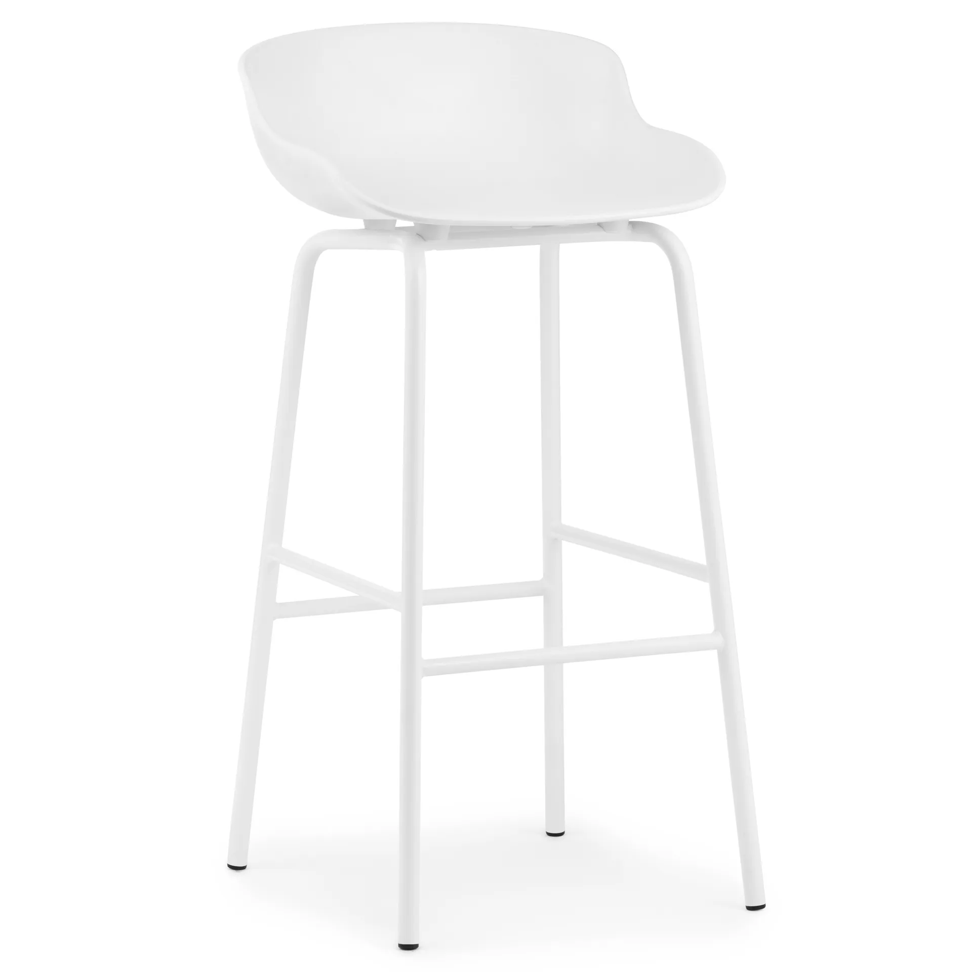 Chaise de bar Hyg pieds en métal 75 cm, Blanc Normann Copenhagen