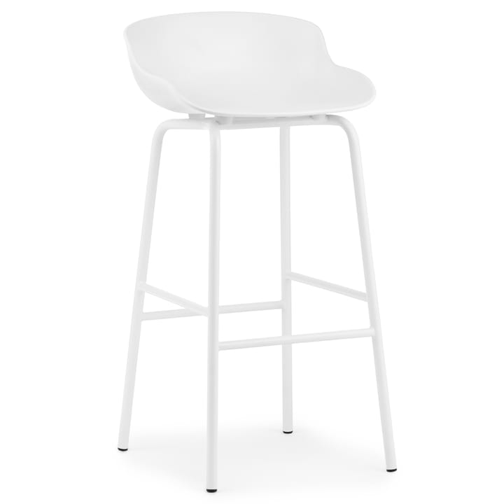 Chaise de bar Hyg pieds en métal 75 cm - Blanc - Normann Copenhagen