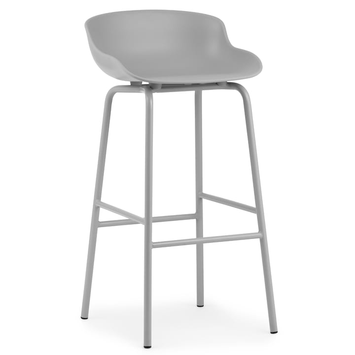 Chaise de bar Hyg pieds en métal 75 cm - Gris - Normann Copenhagen