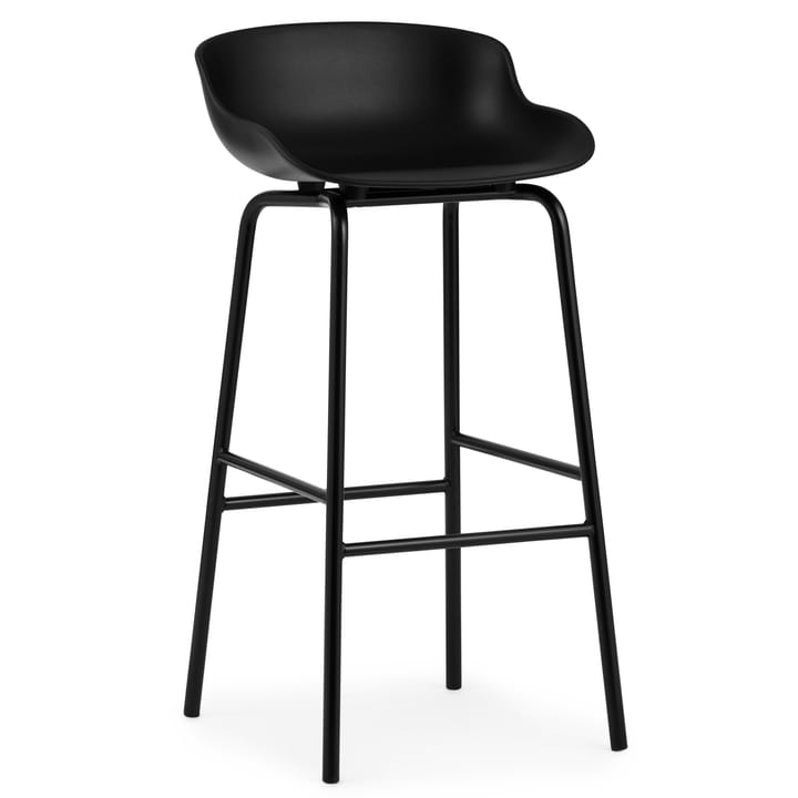 Chaise de bar Hyg pieds en métal 75 cm - Noir - Normann Copenhagen