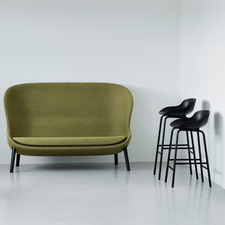 Chaise de bar Hyg pieds en métal 75 cm - Noir - Normann Copenhagen