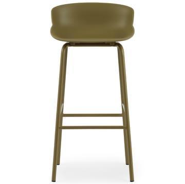 Chaise de bar Hyg pieds en métal 75 cm - Vert olive - Normann Copenhagen