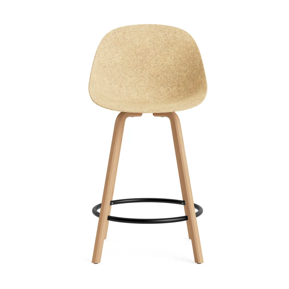 Chaise de bar Mat Bar Chair 65 cm, Hemp-hêtre-acier noir Normann Copenhagen