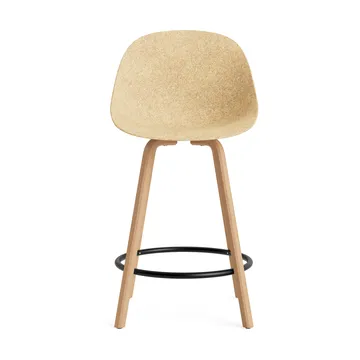 Chaise de bar Mat Bar Chair 65 cm - Hemp-hêtre-acier noir - Normann Copenhagen