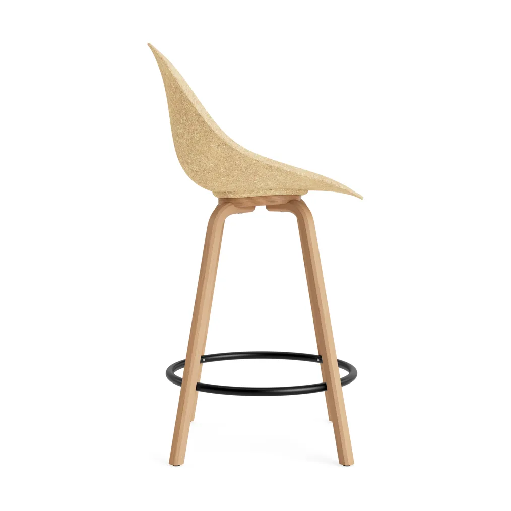 Chaise de bar Mat Bar Chair 65 cm, Hemp-hêtre-acier noir Normann Copenhagen