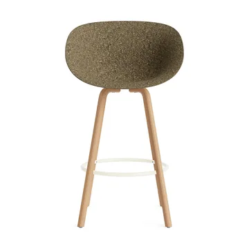 Chaise de bar Mat Bar Chair 75 cm - Seaweed-beech-cream steel - Normann Copenhagen