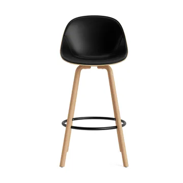 Chaise de bar Mat Bar Chair habillé sur le devant 75 cm - Ultra 41599-hemp-beech-black steel - Normann Copenhagen