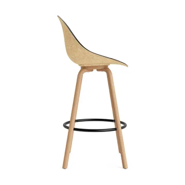 Chaise de bar Mat Bar Chair habillé sur le devant 75 cm - Ultra 41599-hemp-beech-black steel - Normann Copenhagen
