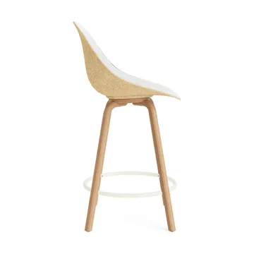 Chaise de bar Mat Bar Chair habillée sur le devant 65 cm - Hallingdal 110-hemp-beech-cream steel - Normann Copenhagen