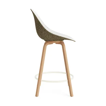 Chaise de bar Mat Bar Chair habillée sur le devant 65 cm - Hallingdal 110-seaweed-beech-cream steel - Normann Copenhagen