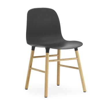 Chaise Form Chair pieds en chêne lot de 2 - noir-chêne - Normann Copenhagen