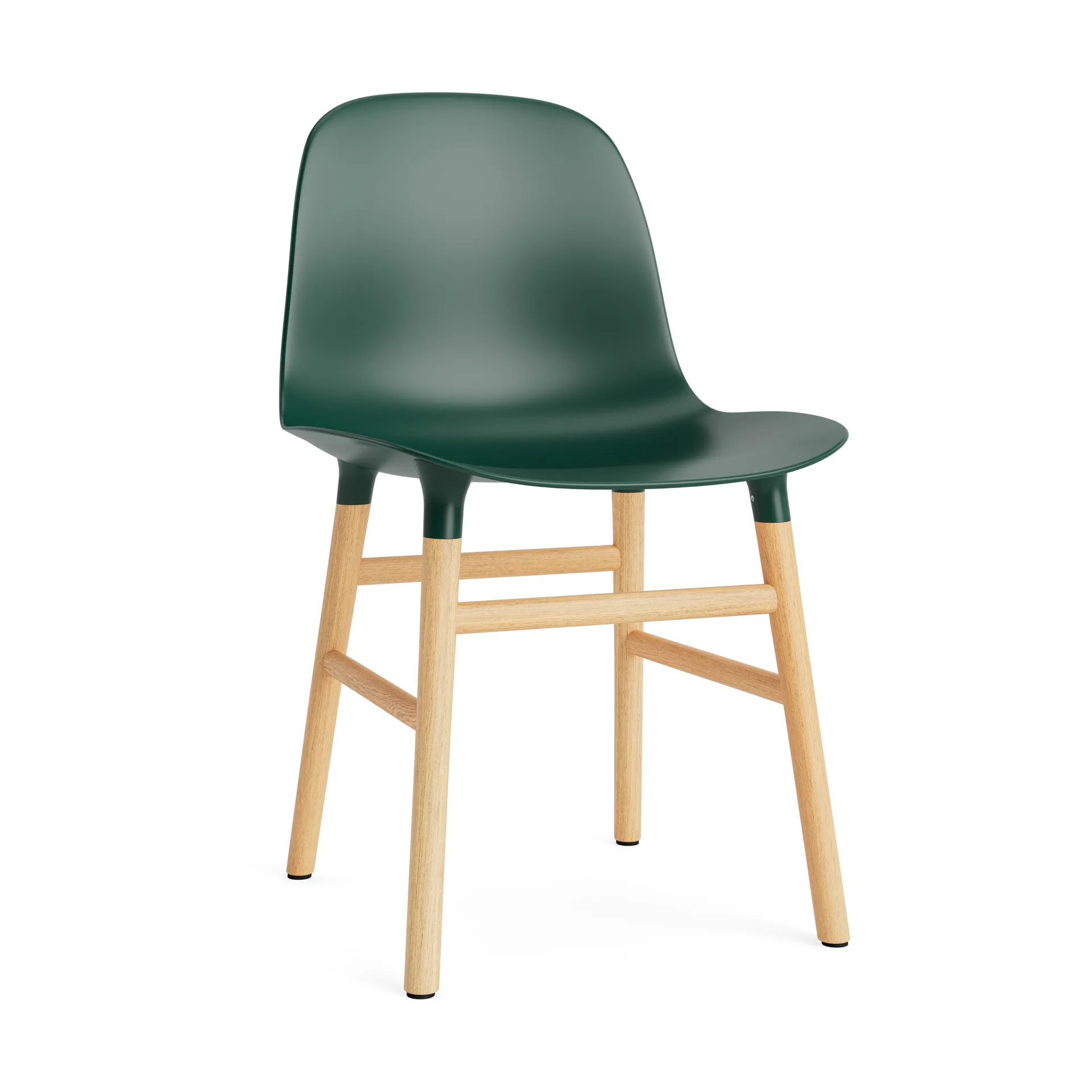 Chaise Form, green, pieds en chêne Normann Copenhagen