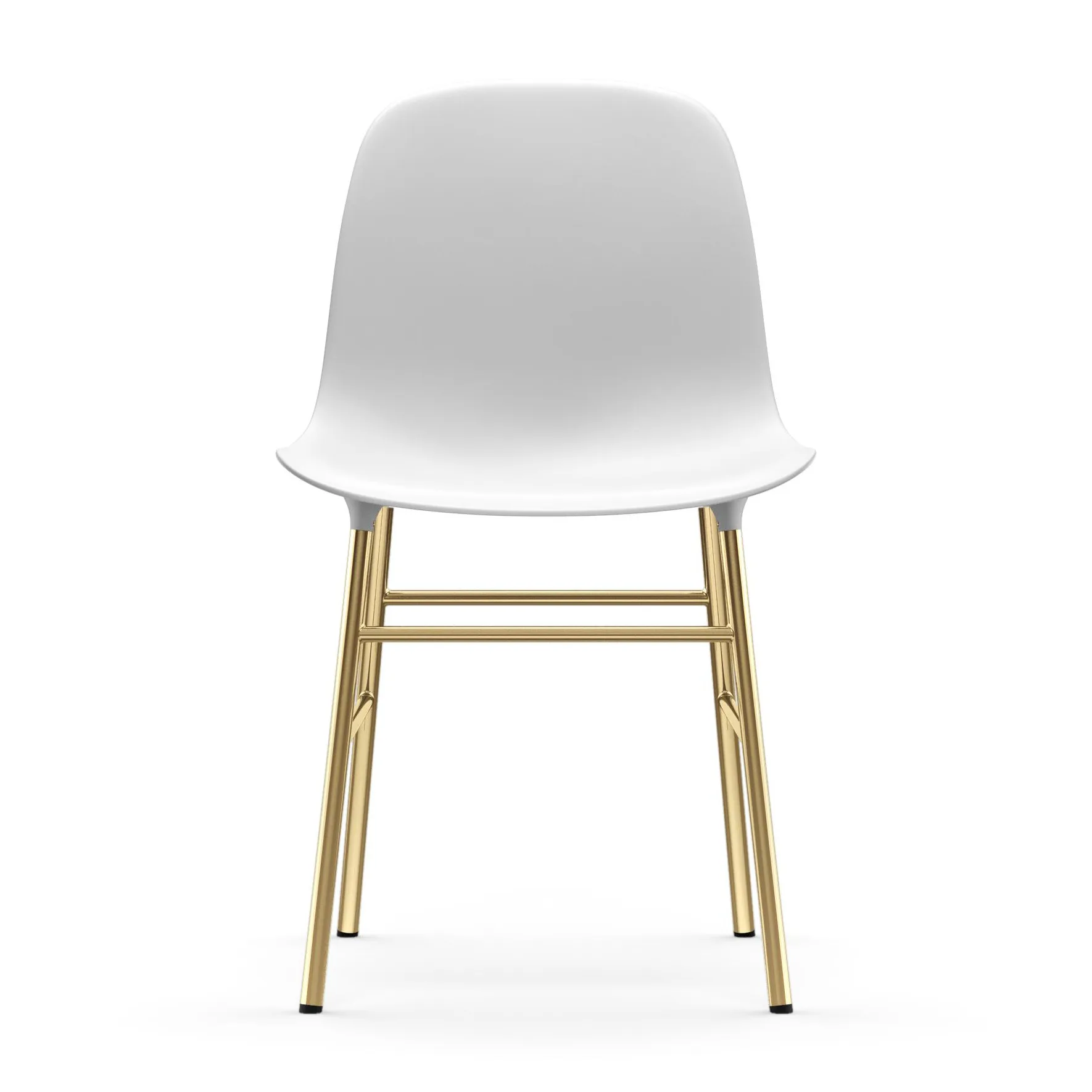 Chaise Form pieds en laiton, Blanc Normann Copenhagen