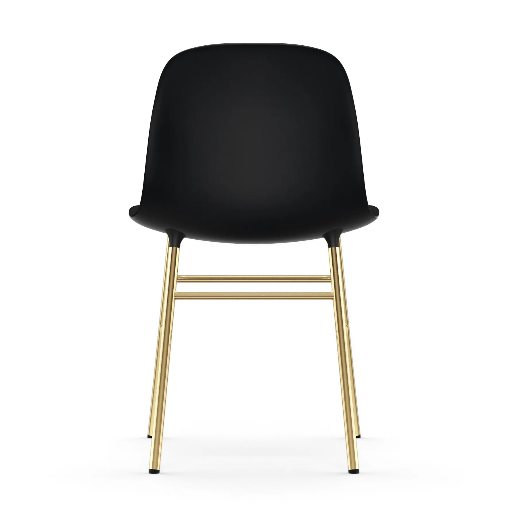 Chaise Form pieds en laiton, Noir Normann Copenhagen