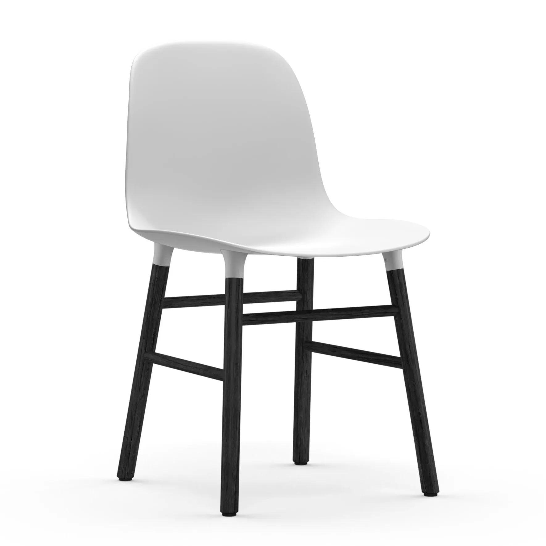 Chaise Form pieds noirs, Blanc Normann Copenhagen