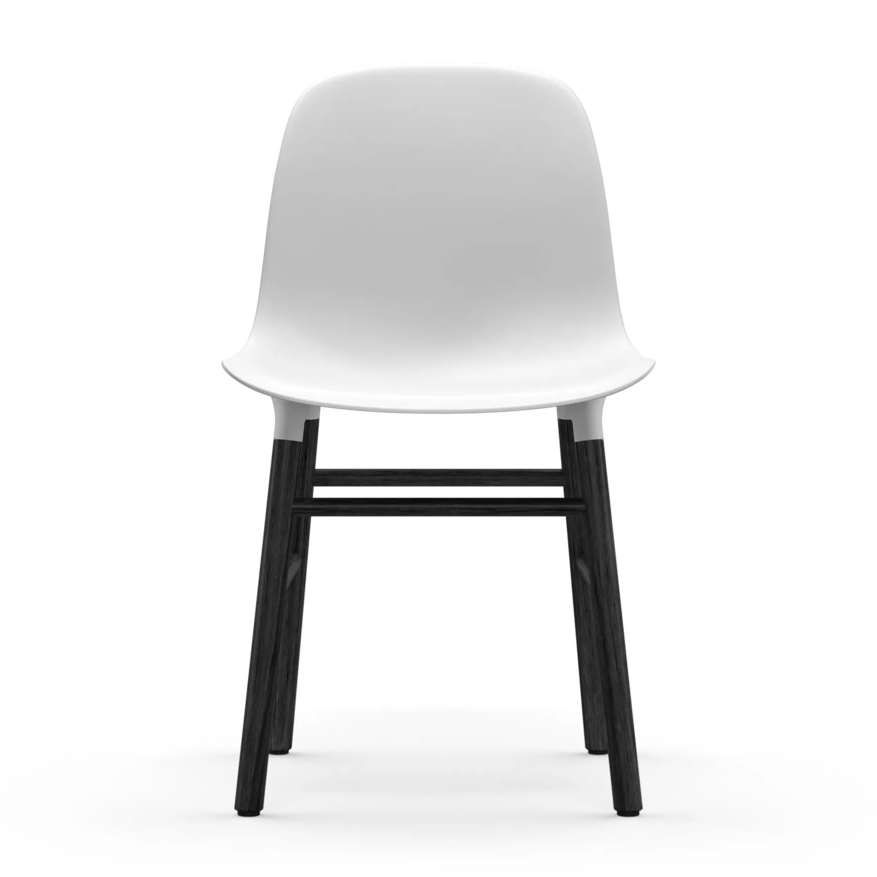 Chaise Form pieds noirs, Blanc Normann Copenhagen
