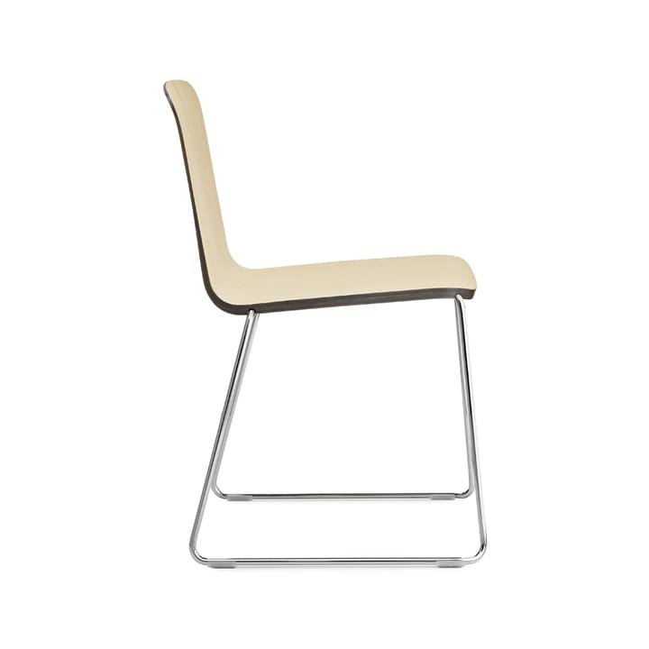 Chaise Just - noir, bord noir, structure en métal noir - Normann Copenhagen