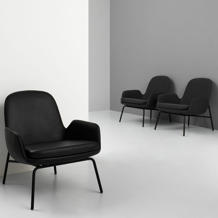 Chaise lounge Era Low - cuir tango noir - Normann Copenhagen