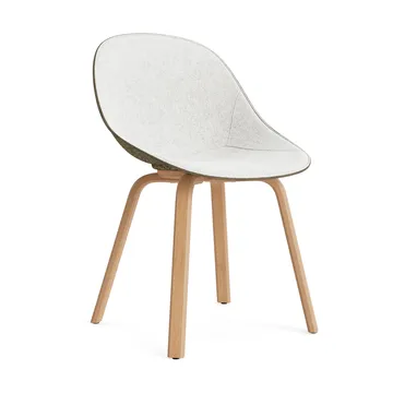 Chaise Mat Chair habillée sur le devant - Hallingdal 110-seaweed-beech - Normann Copenhagen