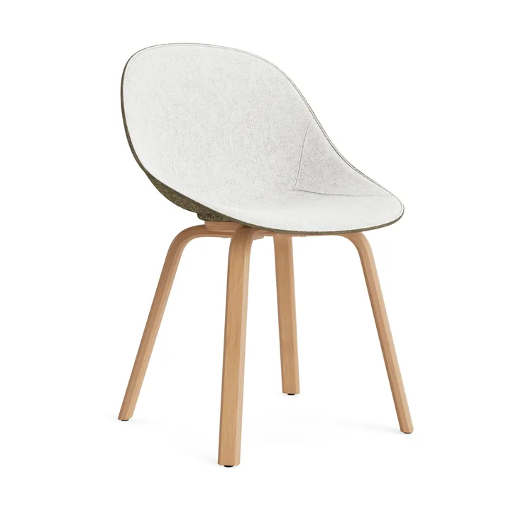 Chaise Mat Chair habillée sur le devant - Hallingdal 110-seaweed-beech - Normann Copenhagen