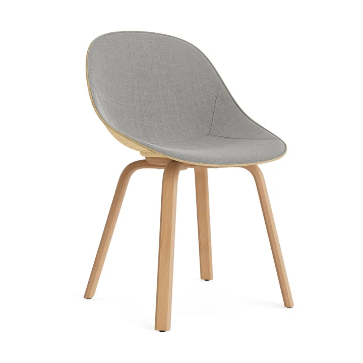 Chaise Mat Chair habillée sur le devant - Remix 133-hemp-beech - Normann Copenhagen