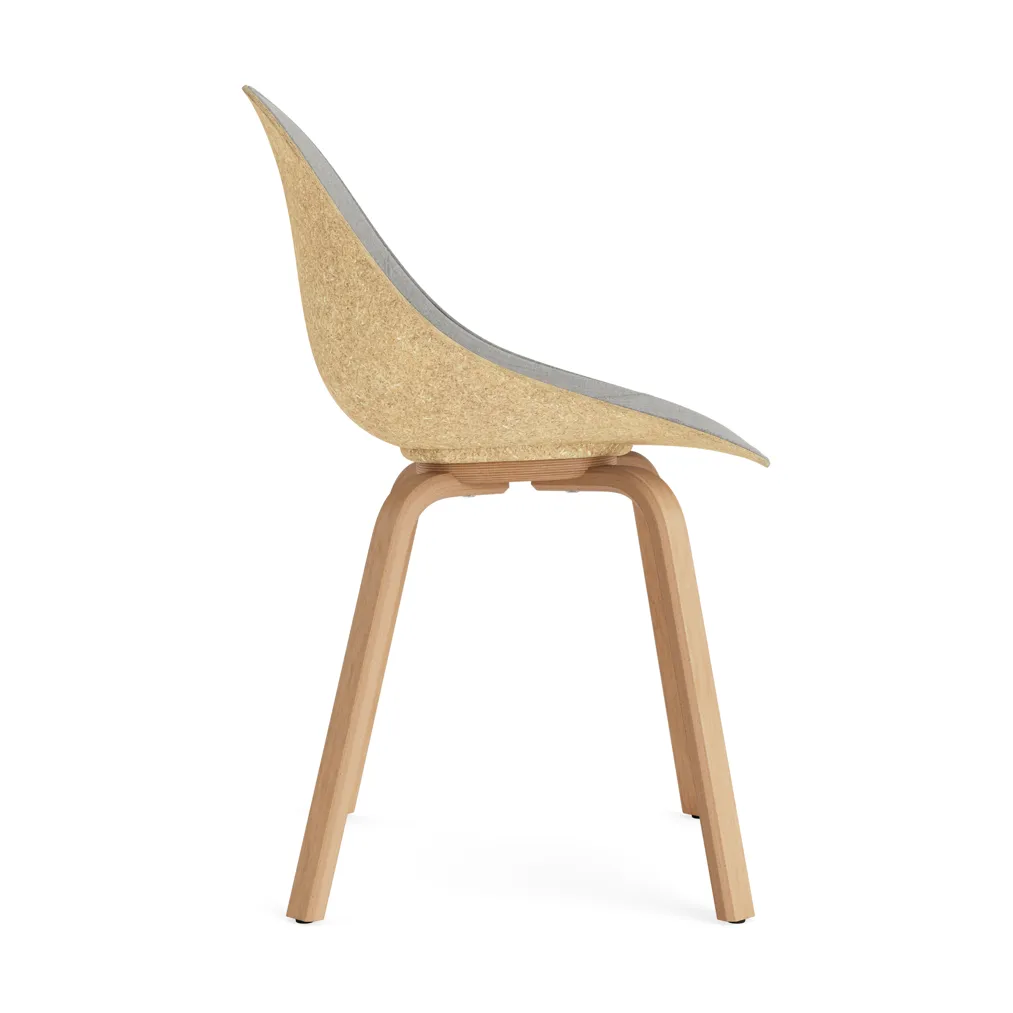 Chaise Mat Chair habillée sur le devant, Remix 133-hemp-beech Normann Copenhagen