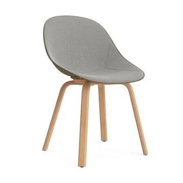 Chaise Mat Chair habillée sur le devant - Remix 133-seaweed-beech - Normann Copenhagen