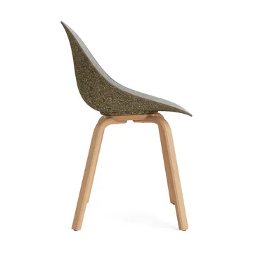 Chaise Mat Chair habillée sur le devant - Remix 133-seaweed-beech - Normann Copenhagen