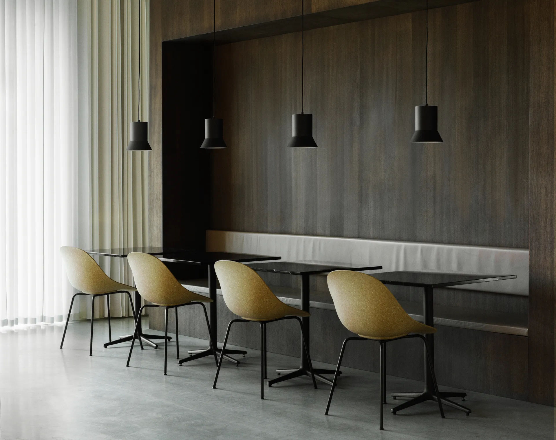 Chaise Mat Chair, Hemp-black steel Normann Copenhagen