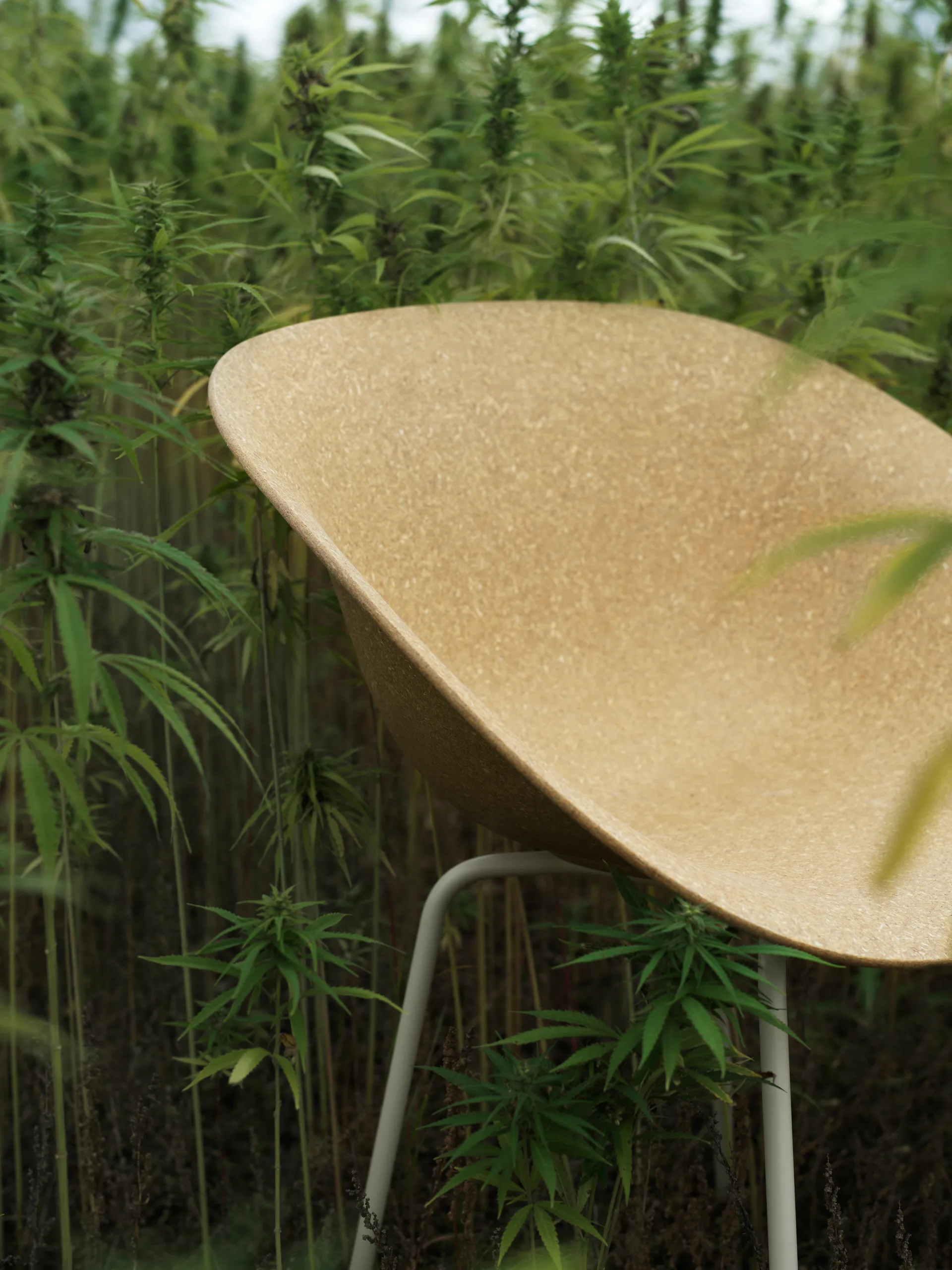 Chaise Mat Chair, Hemp-cream steel Normann Copenhagen