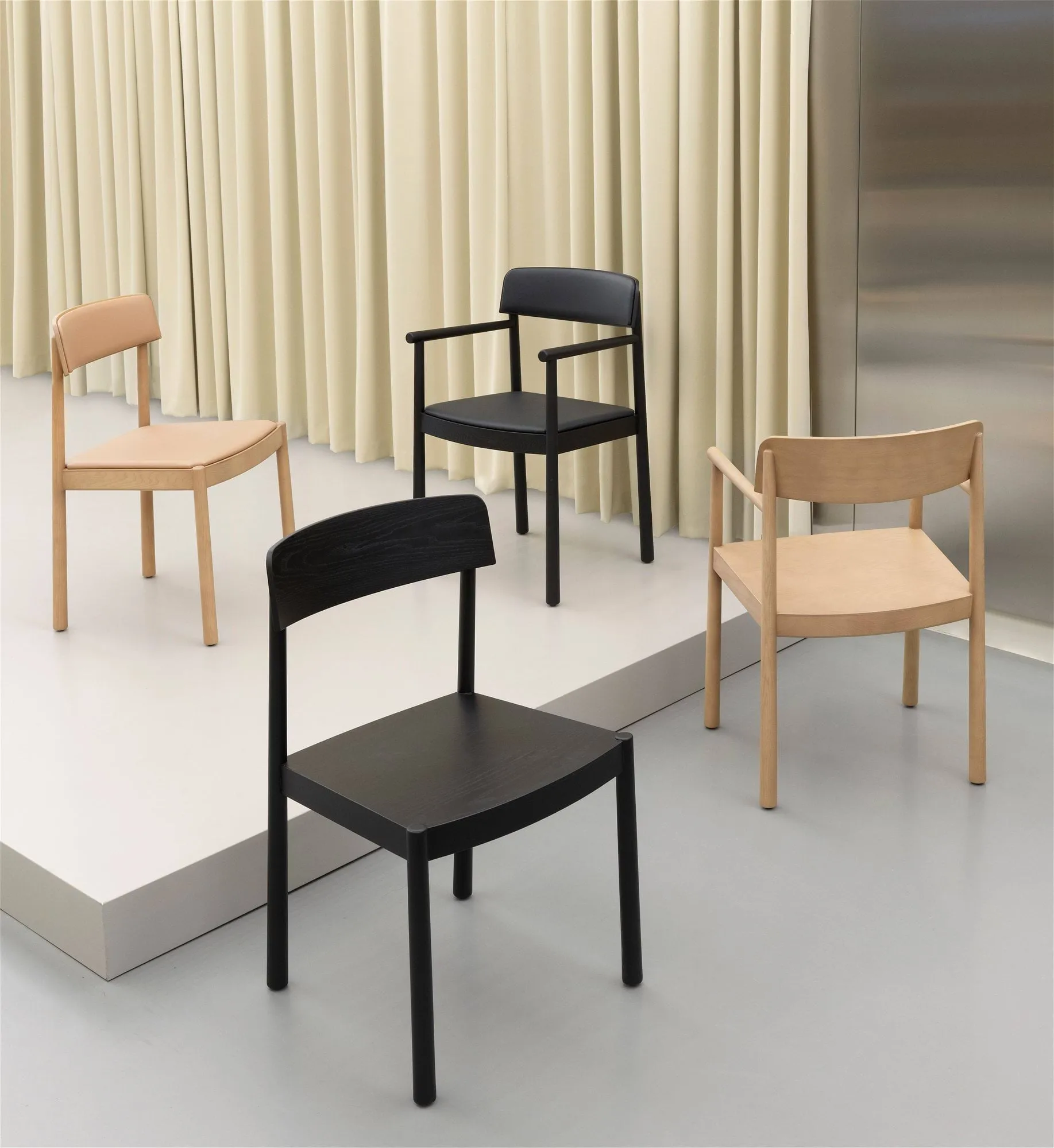 Chaise Timb avec coussin, Tan/ Ultra Leather - Camel Normann Copenhagen