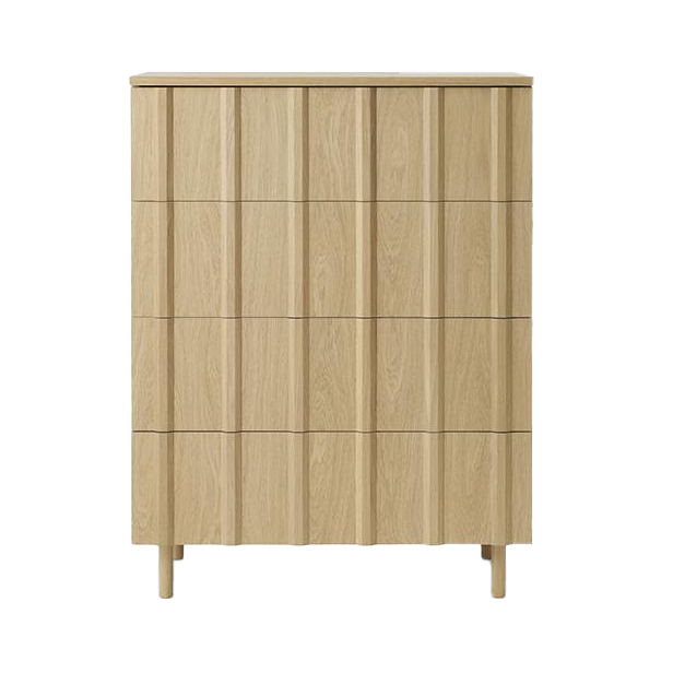 Normann Copenhagen Commode Rib, 4 tiroirs Oak | Design Scandinave | Commodes & buffets | Beige