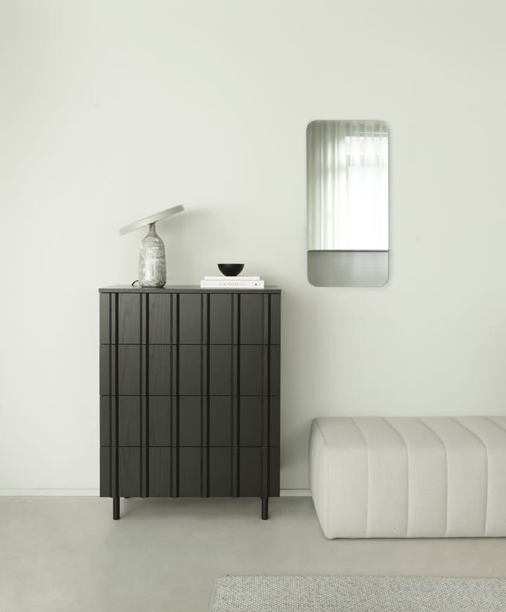 Commode Rib, 4 tiroirs, Soft Black Normann Copenhagen