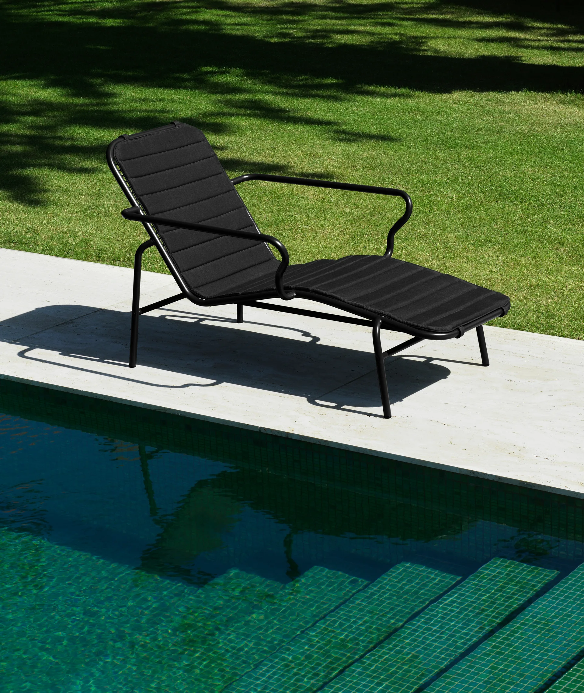 Coussin Vig pour chaise longue, Black Normann Copenhagen