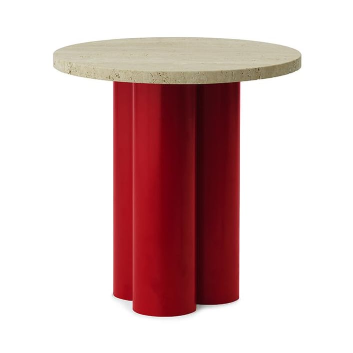 Dit table d'appoint Ø40 cm - Travertine Light-bright red - Normann Copenhagen