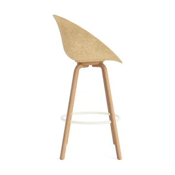 Fauteuil avec accoudoirs Armchair habillé sur le devant 75 cm - Hallingdal 110-hemp-beech-cream steel - Normann Copenhagen