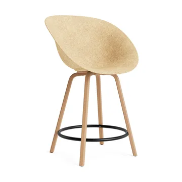 Fauteuil avec accoudoirs Mat Bar Armchair 65 cm - Hemp-hêtre-acier noir - Normann Copenhagen