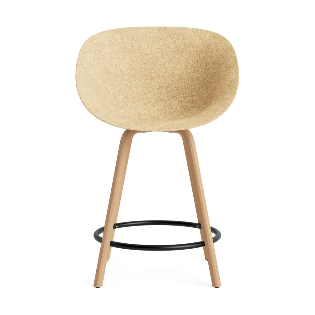 Fauteuil avec accoudoirs Mat Bar Armchair 65 cm, Hemp-hêtre-acier noir Normann Copenhagen